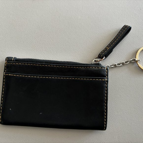 Coach Keychain card wallet - Black Leather - Picture 4 of 7